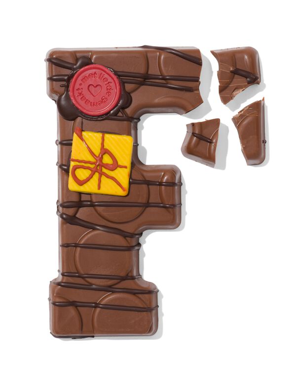 Lettre en chocolat d&eacute;cor&eacute;e &agrave; la main lait F 180g F - 24427406F - HEMA