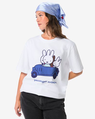 Miffy T-Shirt f&uuml;r Erwachsene, &bdquo;Passenger princess&ldquo;, Gr&ouml;&szlig;e M wei&szlig; M - 14990192 - HEMA
