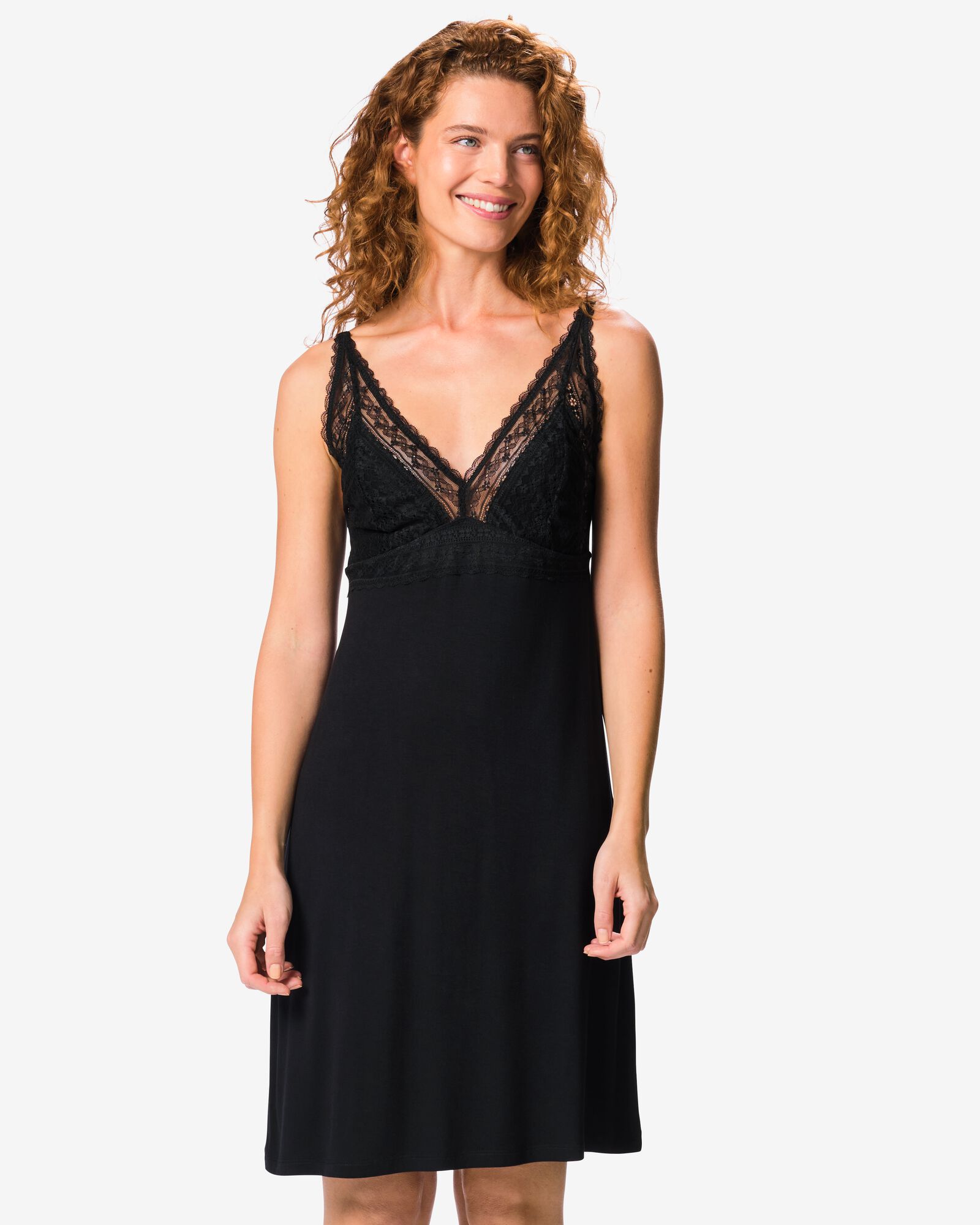 chemise de nuit femme viscose noir noir - 23400671BLACK - HEMA