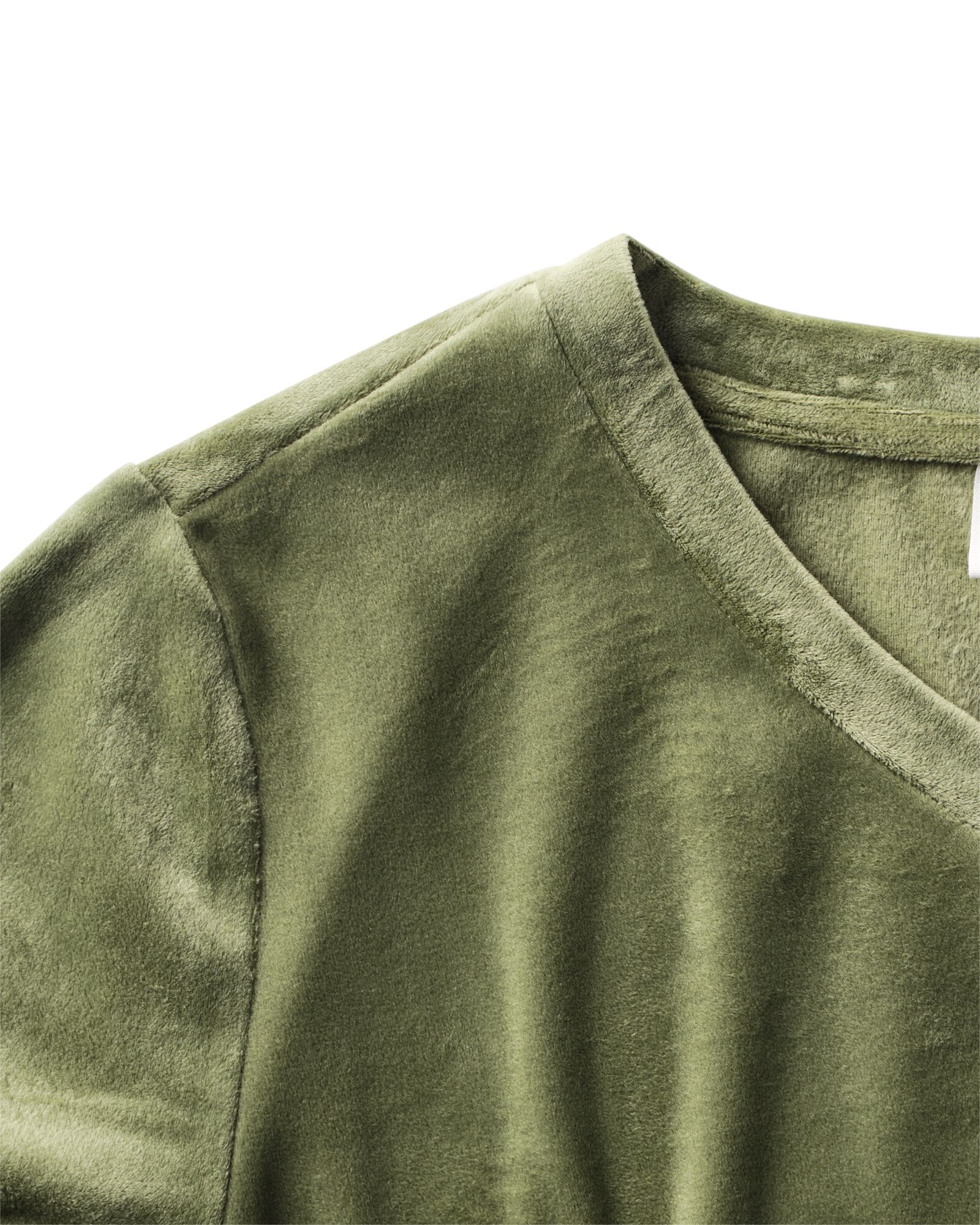 Damenshirt aus Samt gr&uuml;n gr&uuml;n - 23401373GREEN - HEMA