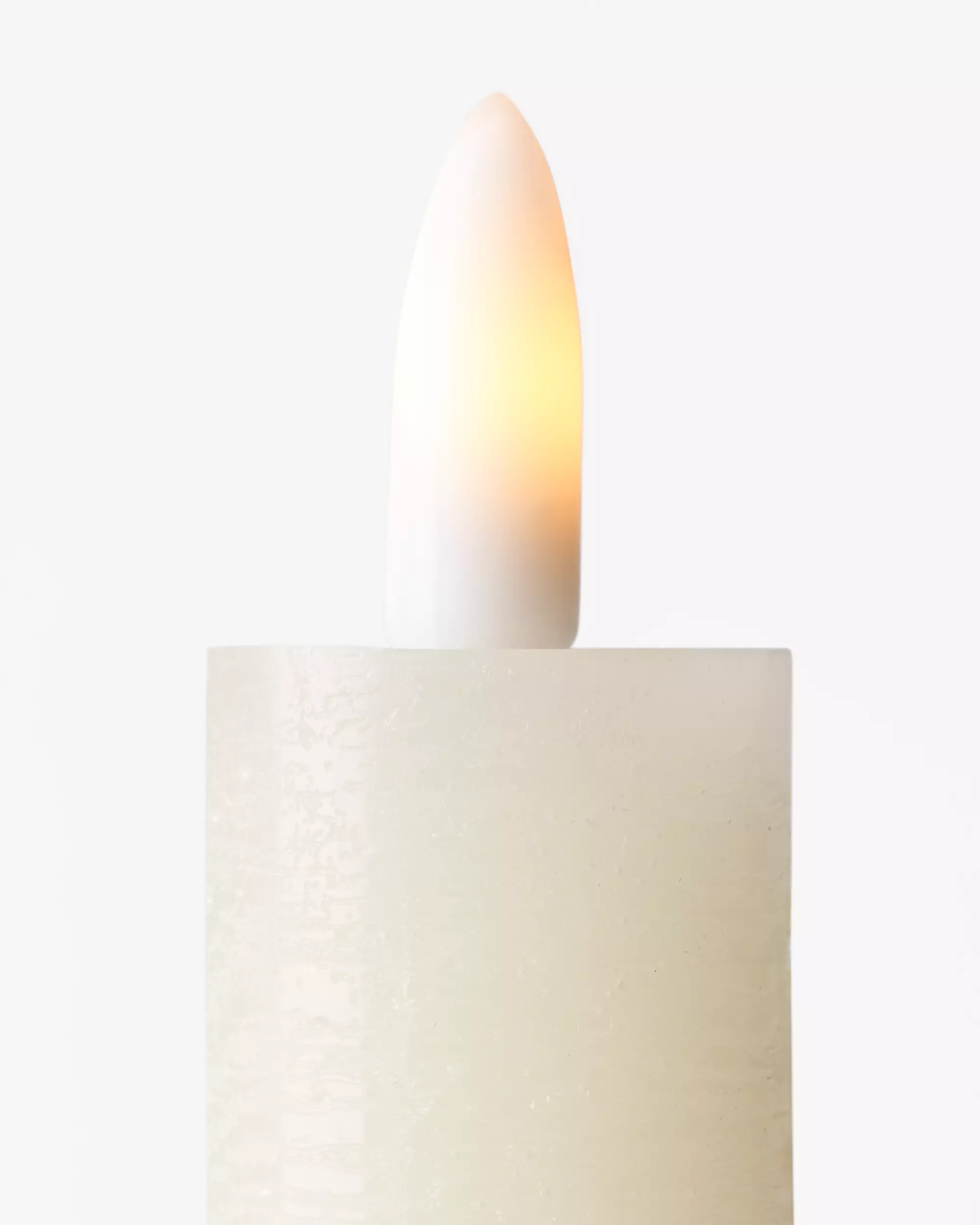 bougie longue LED ⌀2,5 x 18,4 cm rustique ivoire