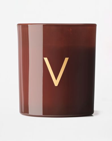 bougie en verre &Oslash;8x9cm lettre V V bougie en verre - 61102681 - HEMA
