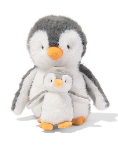 peluche pingouin avec b&eacute;b&eacute; 31 cm - 15100270 - HEMA