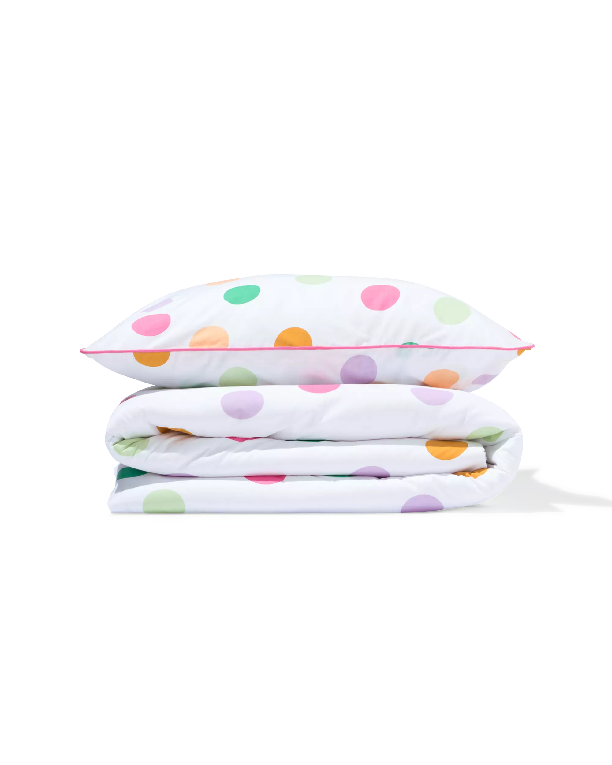 housse de couette enfant 140x200 coton doux pois