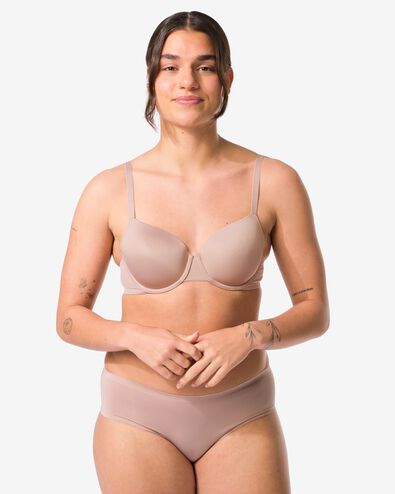soutien-gorge pr&eacute;form&eacute; avec armatures recycl&eacute;/micro beige - 21870380BEIGE - HEMA