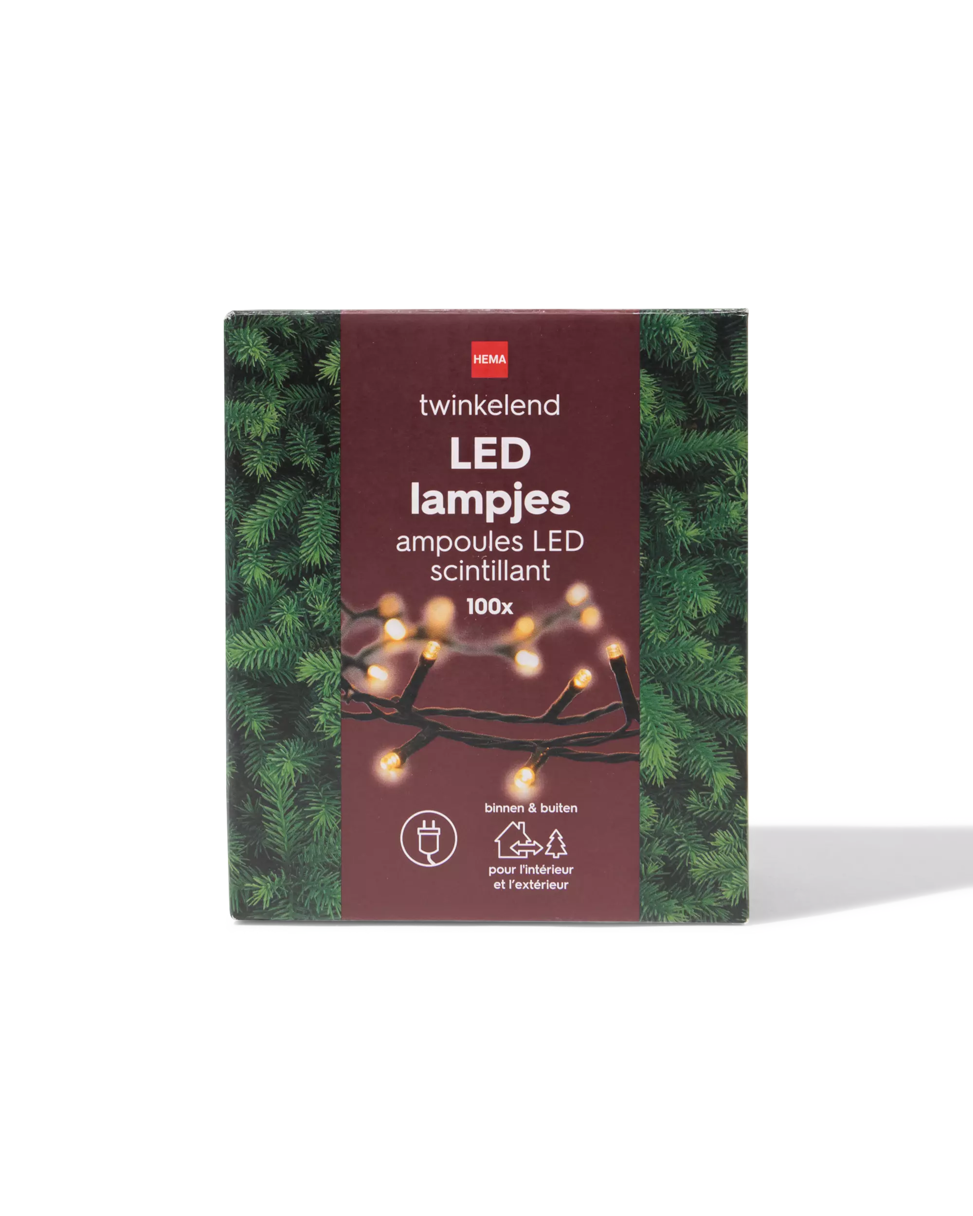guirlande lumineuse de 12 m avec 100 LED scintillantes pour l'intérieur et l'extérieur