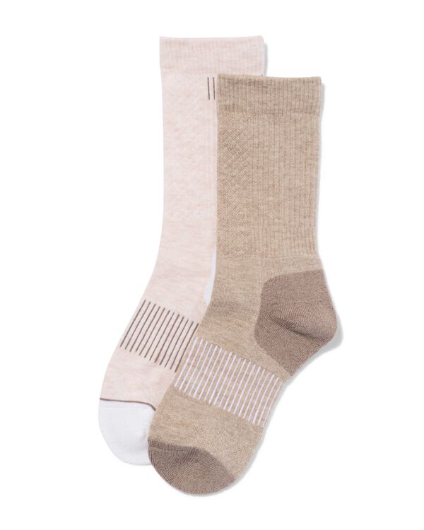 chaussettes de randonn&eacute;e femme m&eacute;lange de laine - 2 paires taupe taupe - 4420155TAUPE - HEMA