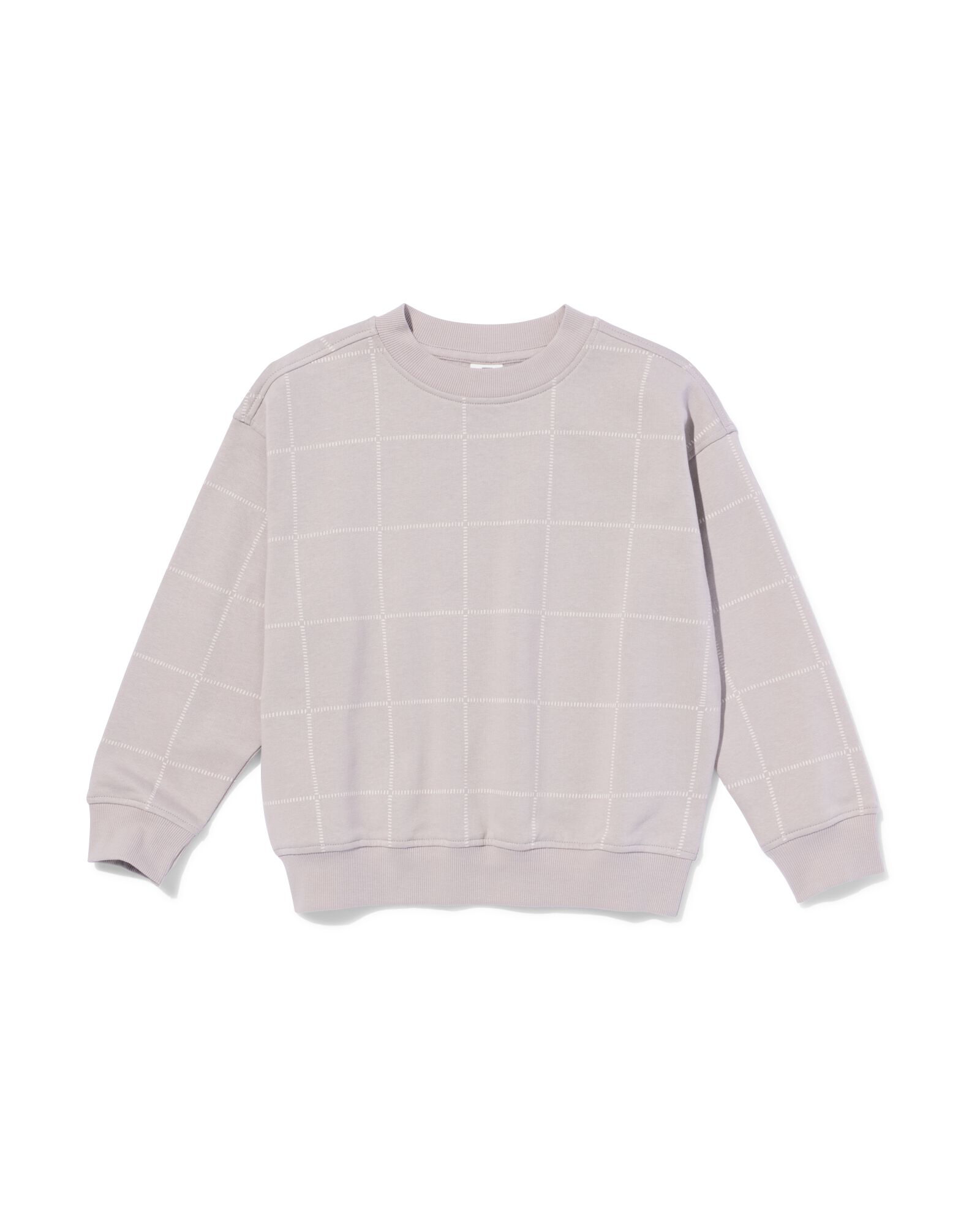 kindertrui sweatstof blokken grijs grijs - 30723817GREY - HEMA