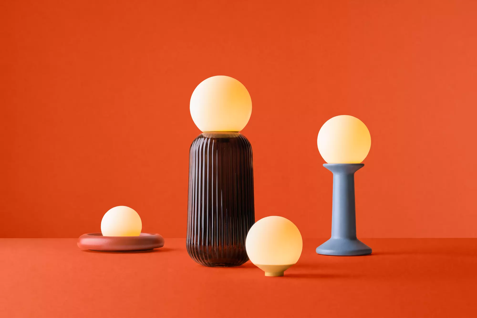 boule led d'ambiance petite ⌀7,5cm silicone blanche