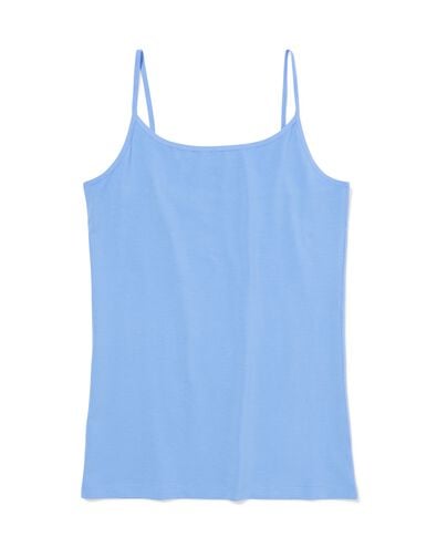 d&eacute;bardeur femme coton bretelles spaghetti bleu - 19608540BLUE - HEMA
