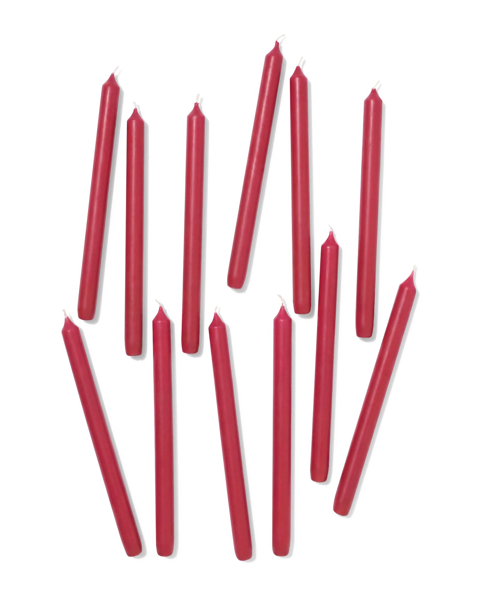 lange huishoudkaarsen &Oslash;2.2x29 donkerrood - 12 stuks donkerrood 2,2 x 29 - 13503286 - HEMA