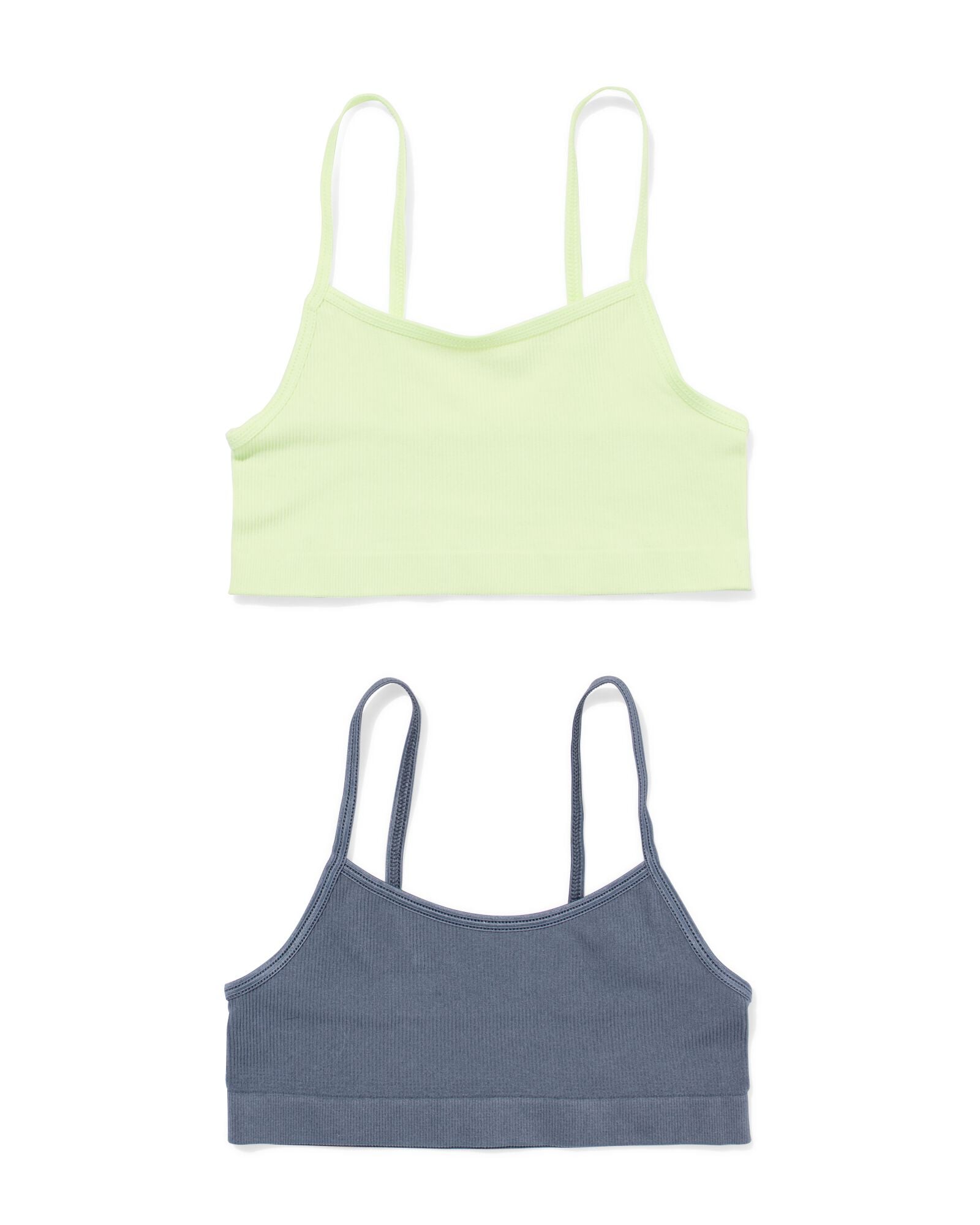 Kindershirts gerippt nahtlos &ndash; 2 St&uuml;ck limettengr&uuml;n limettengr&uuml;n - 19307370LIME - HEMA