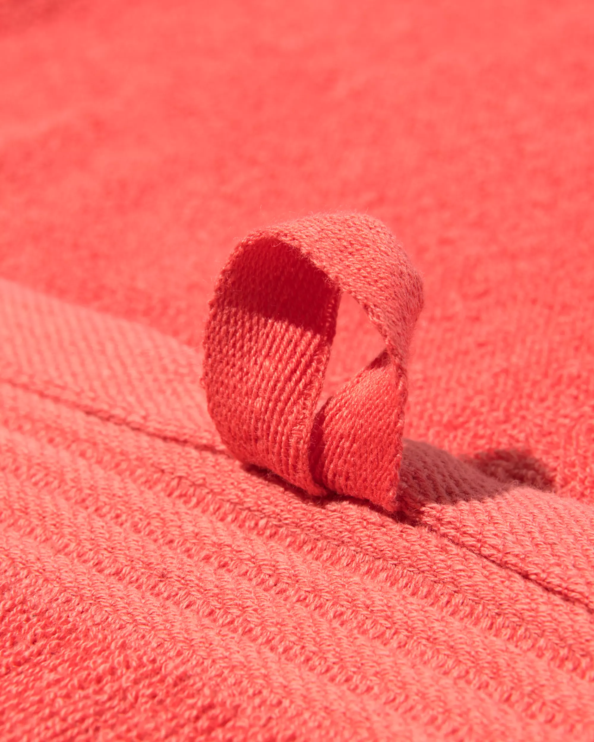 essuie-mains 50x50 coton corail