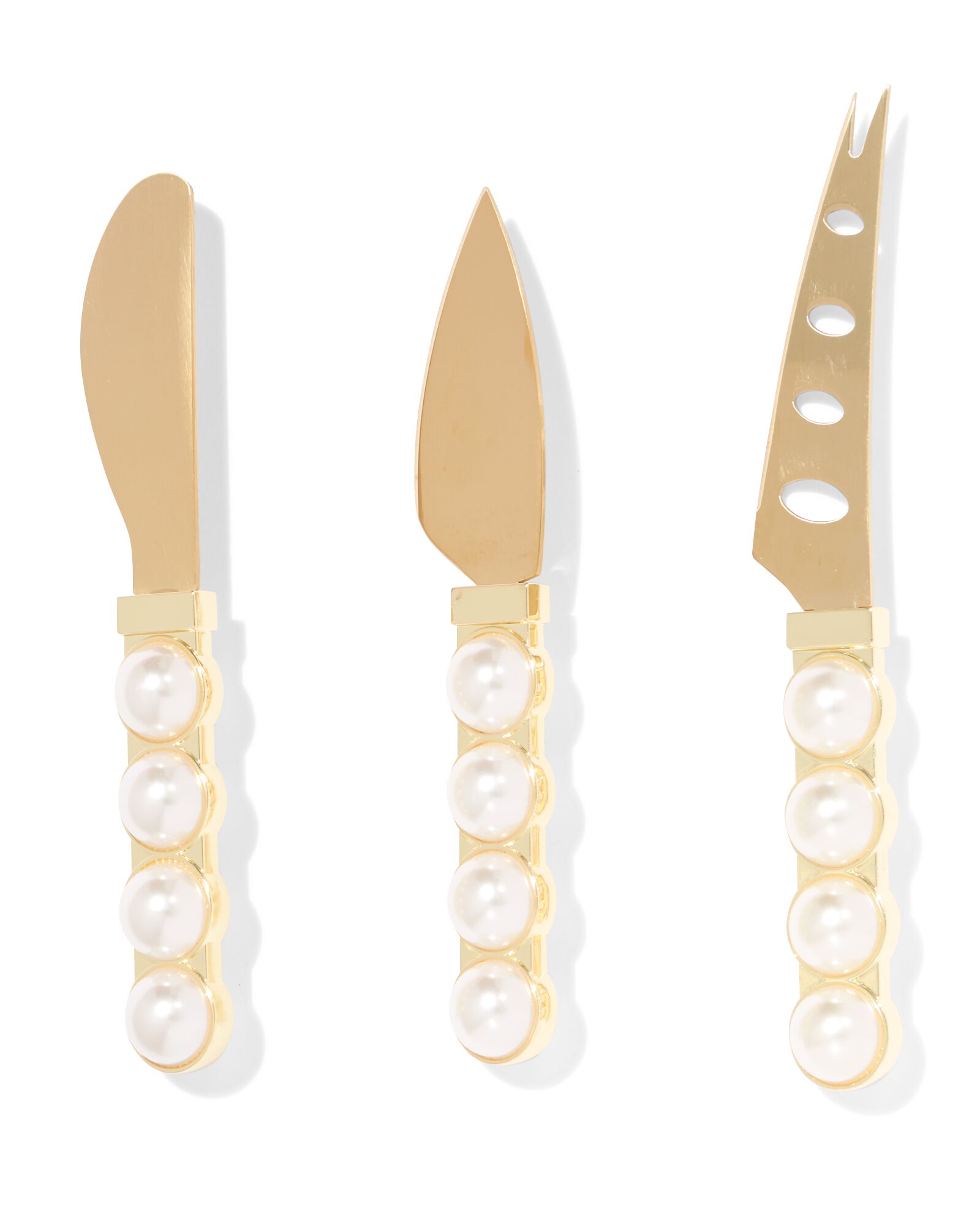 set de couteaux &agrave; fromage perles acier inoxydable - 3 pi&egrave;ces - 25603240 - HEMA