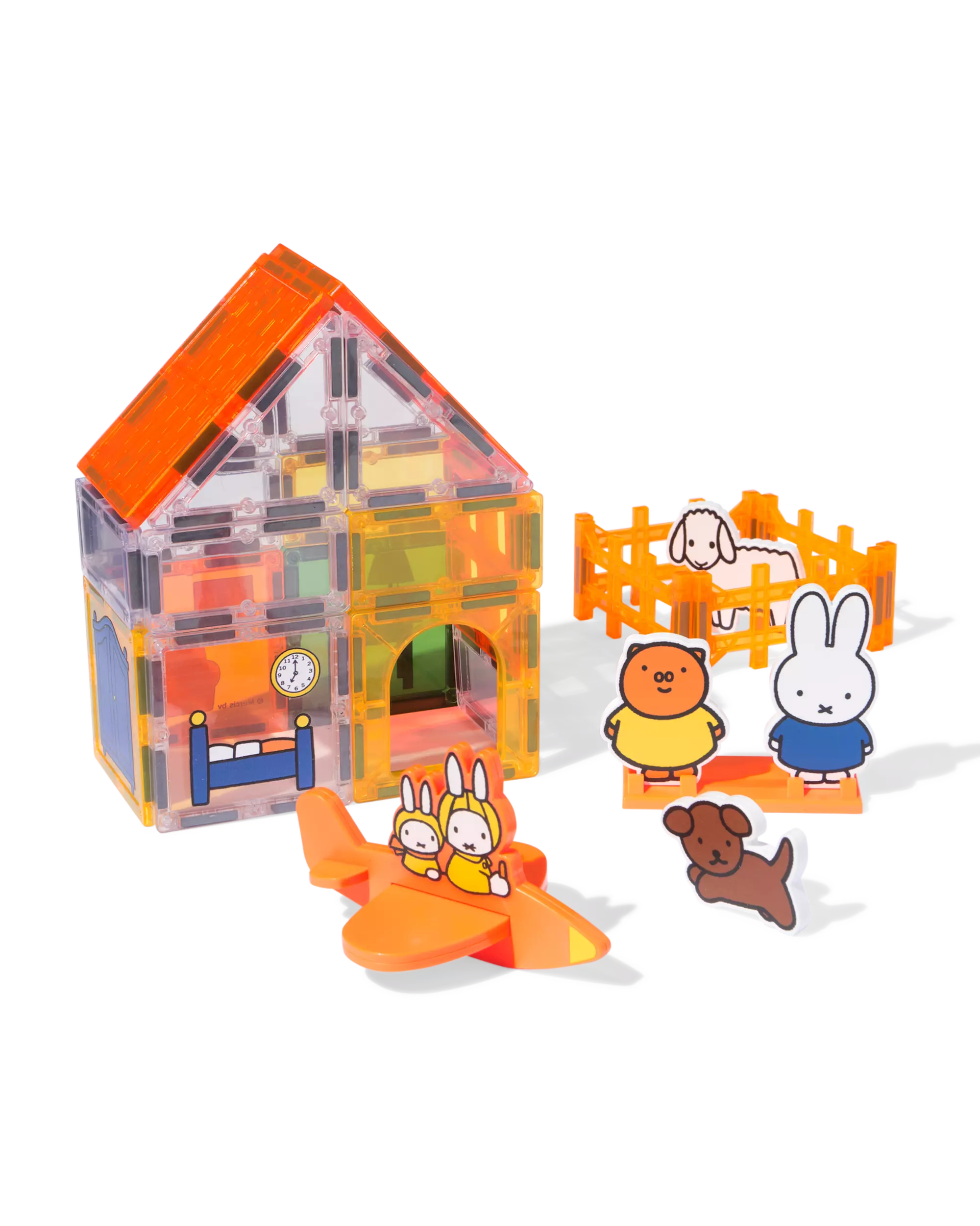tuiles de construction magnétiques Miffy avec ses amis 52 pièces
