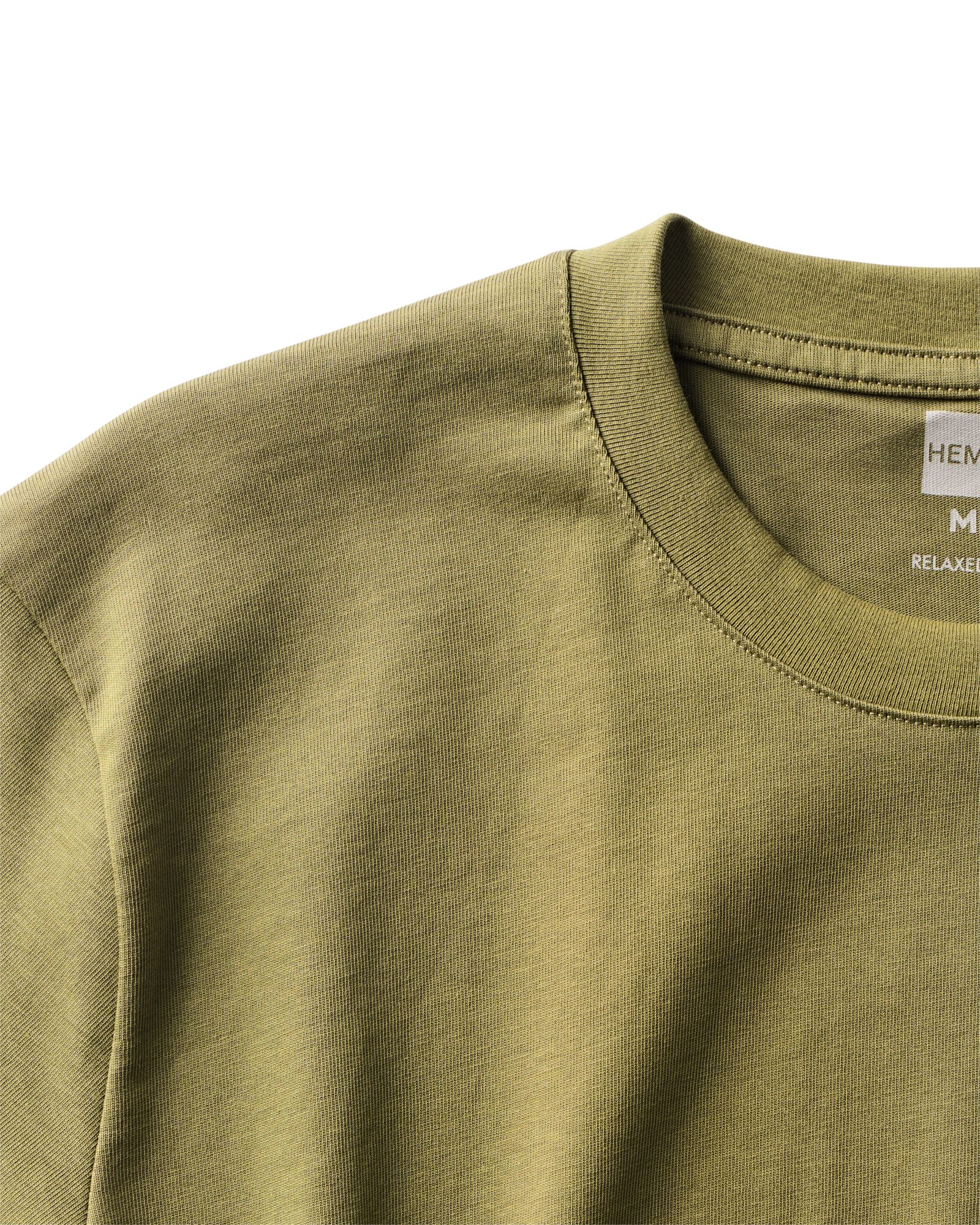 t-shirt homme Elias jersey vert moyen vert moyen - 2129880MIDGREEN - HEMA