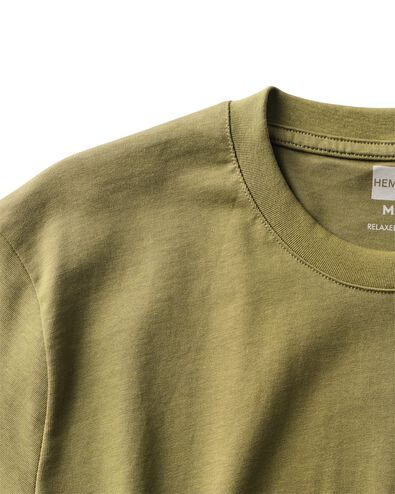 t-shirt homme Elias jersey vert moyen vert moyen - 2129880MIDGREEN - HEMA