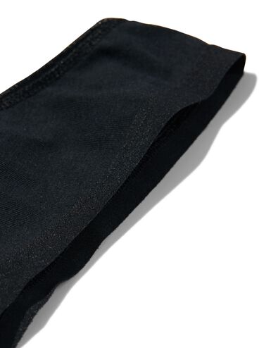 dames strings stretch katoen - 2 stuks zwart zwart - 19630900BLACK - HEMA