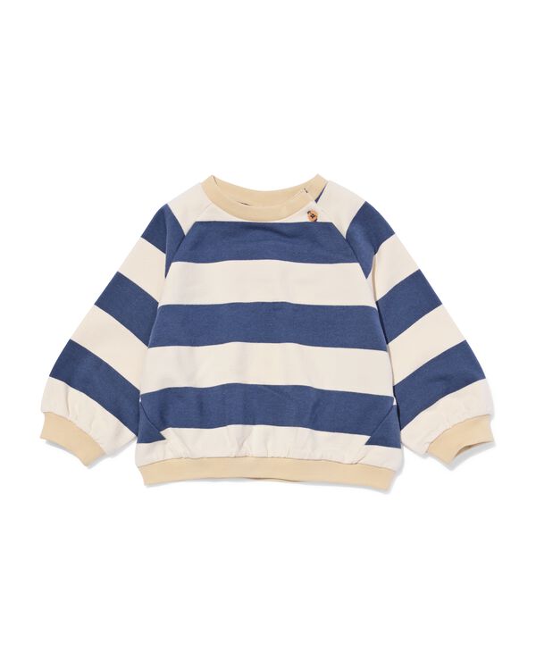 babytrui sweatstof strepen blauw blauw - 33106980BLUE - HEMA