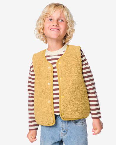 cardigan enfant Guus pelucheux jaune fonc&eacute; jaune fonc&eacute; - 30723502DARKYELLOW - HEMA