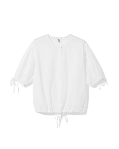 damesblouse Sophie katoen wit wit - 36211770WHITE - HEMA