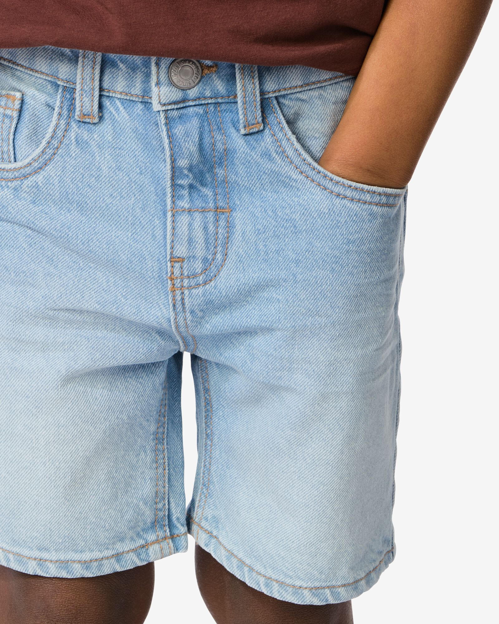 short enfant coupe droite bleu clair bleu clair - 30720304LIGHTBLUE - HEMA