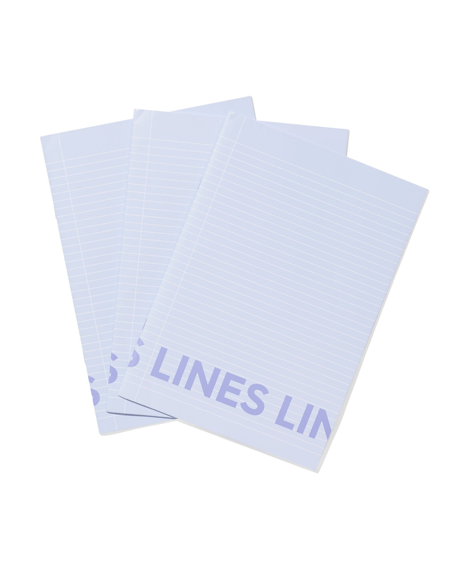 HEMA Schriften A4 Gelinieerd Blauw - 3 Stuks (blauw)