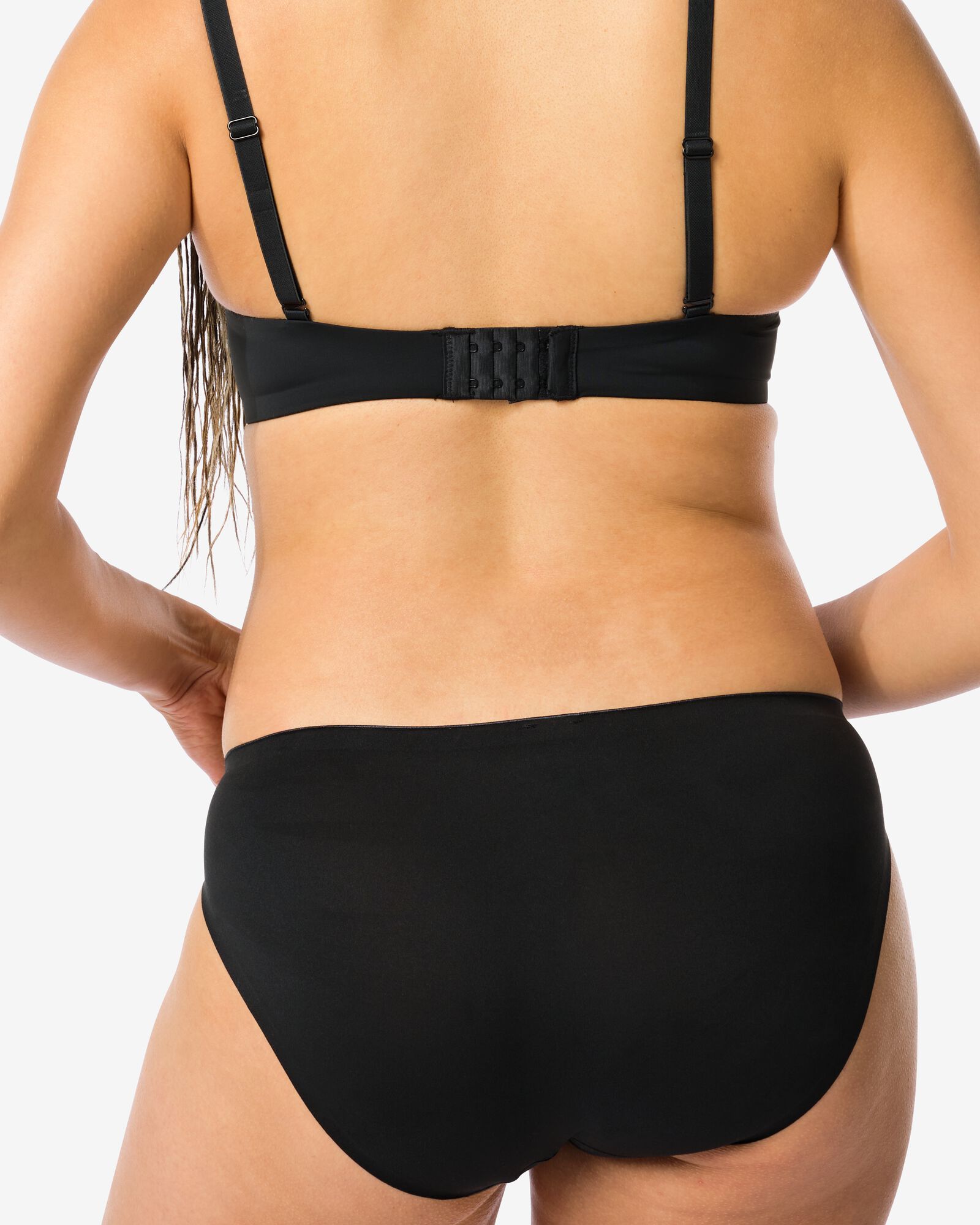 damesslip second skin micro zwart zwart - 19650460BLACK - HEMA