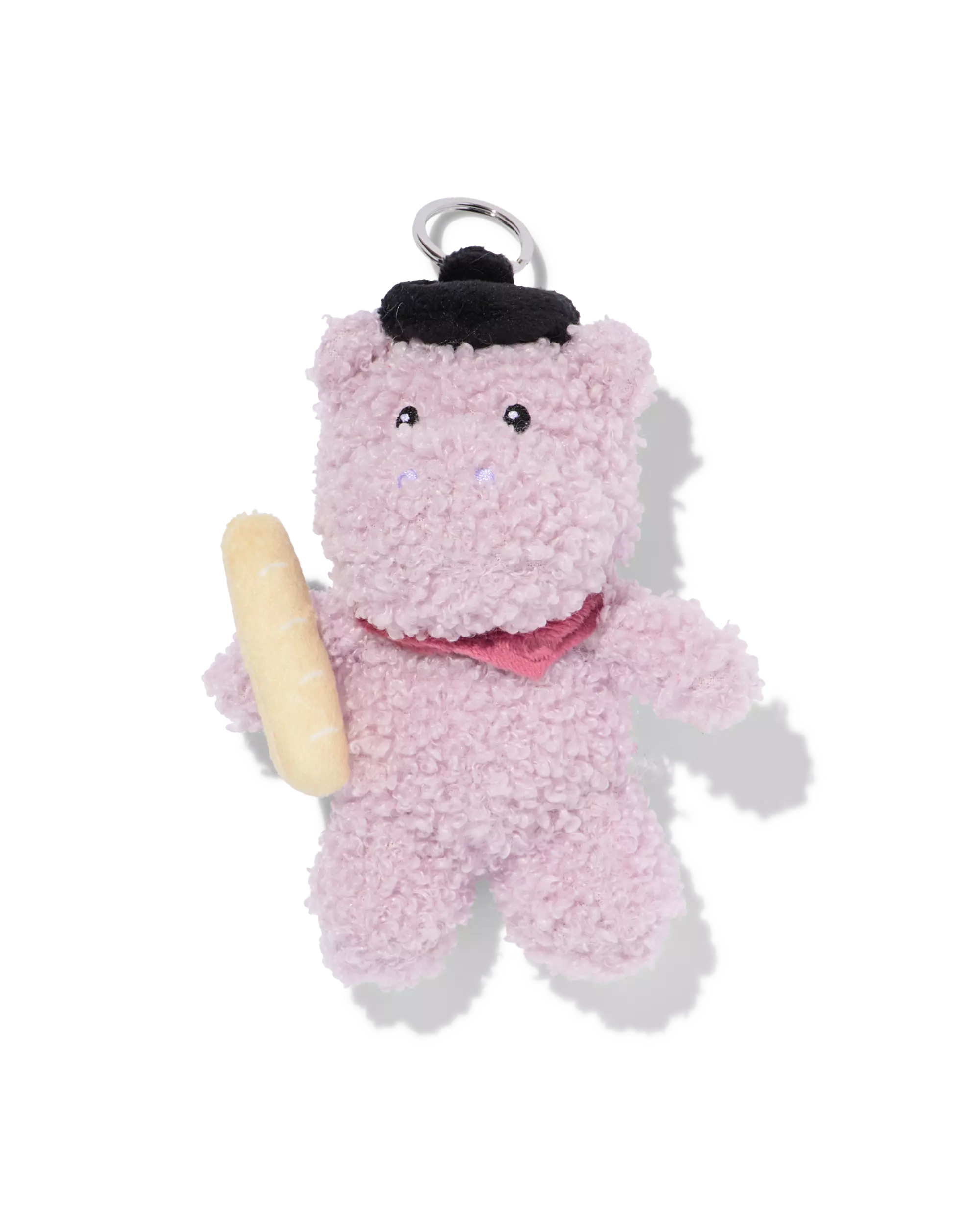 porte-clés animal peluche 10x6x13 cm assorti