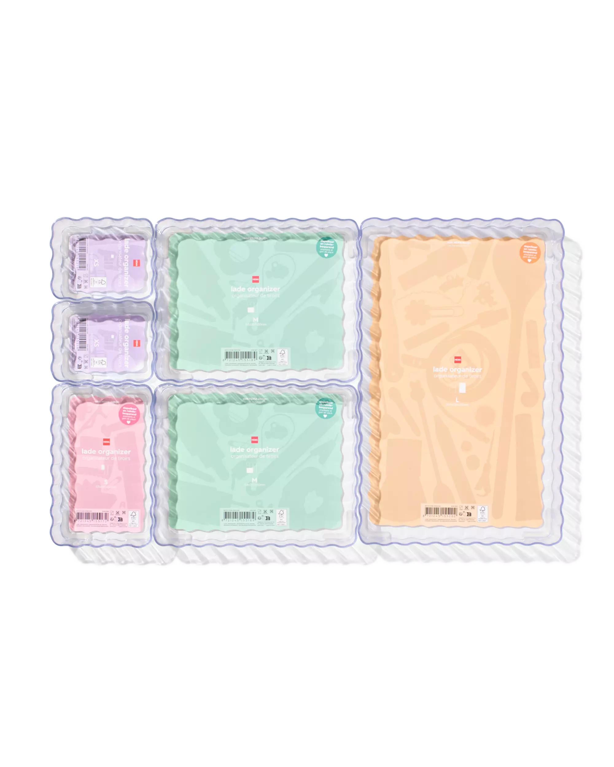 lade organizer 8x10.5x5cm opbergmaatje XS