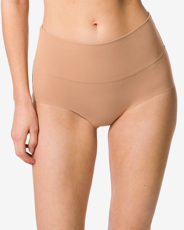 slip taille haute femme lissant marron clair marron clair - 19602775LIGHTBROWN - HEMA