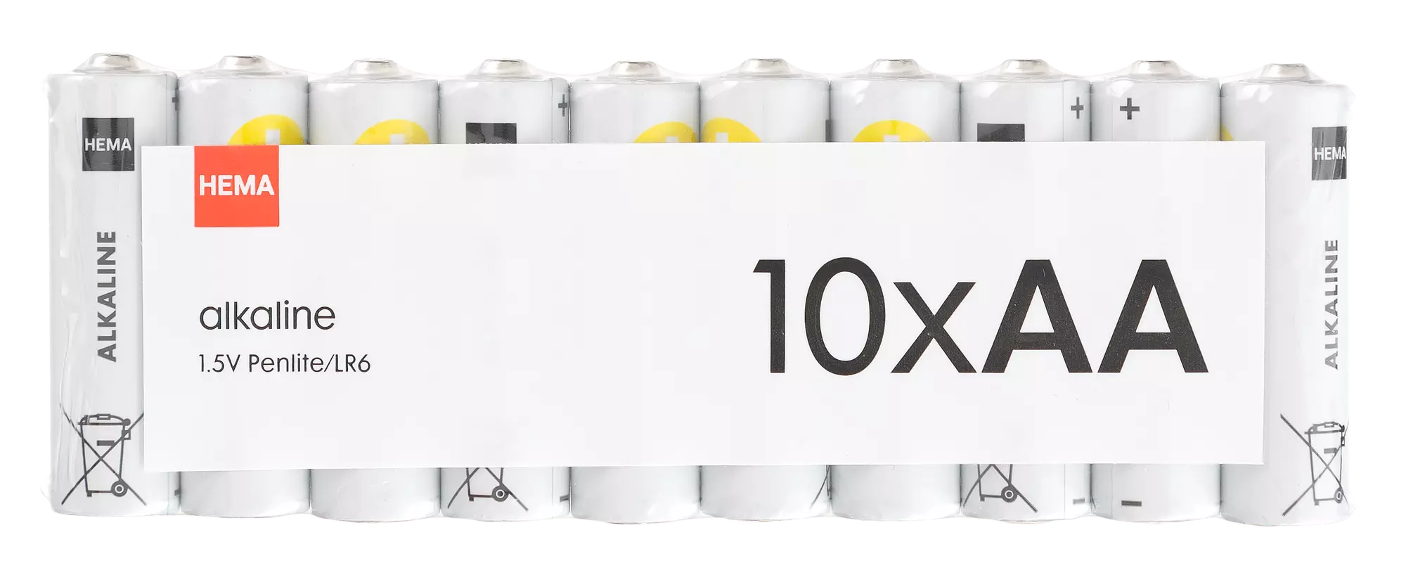 10 piles alcalines AA
