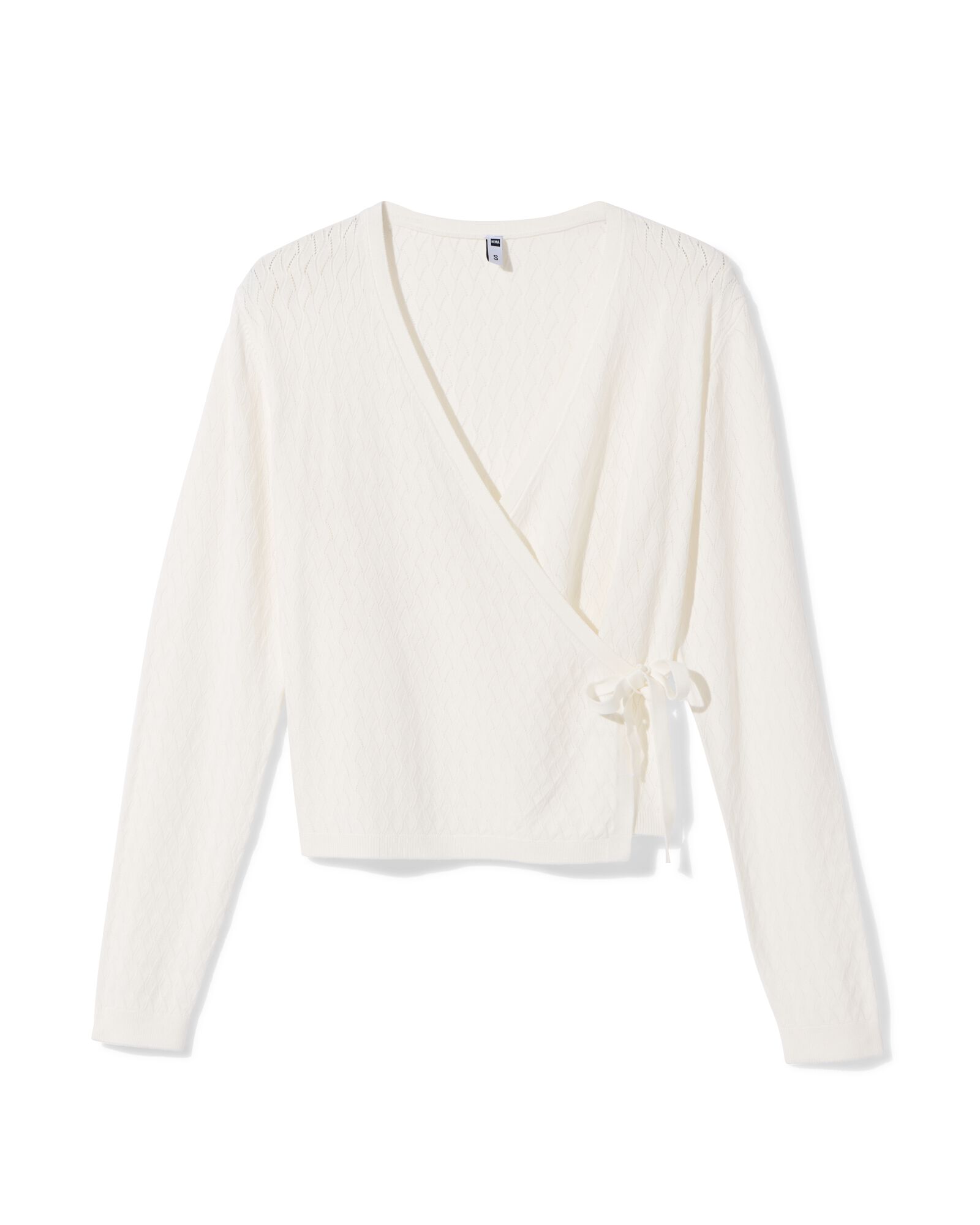 cardigan femme Fally ajour&eacute; blanc - 36251440WHITE - HEMA