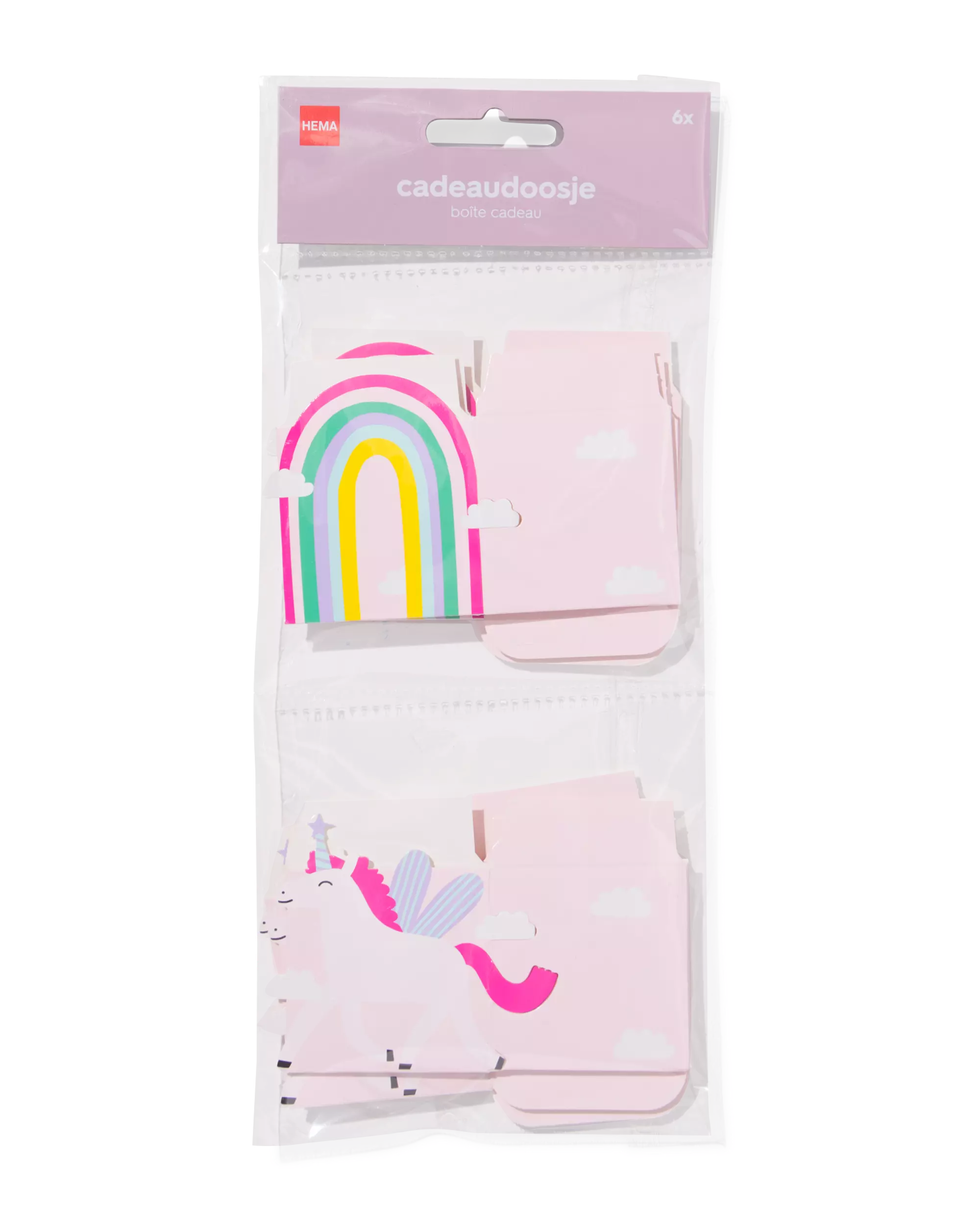 doosjes vouwbaar regenboog - 6 stuks