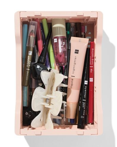 caisse pliante lettres recycl&eacute;e XS rose p&acirc;le rose p&acirc;le XS  13 x 18 x 8 - 39821197 - HEMA