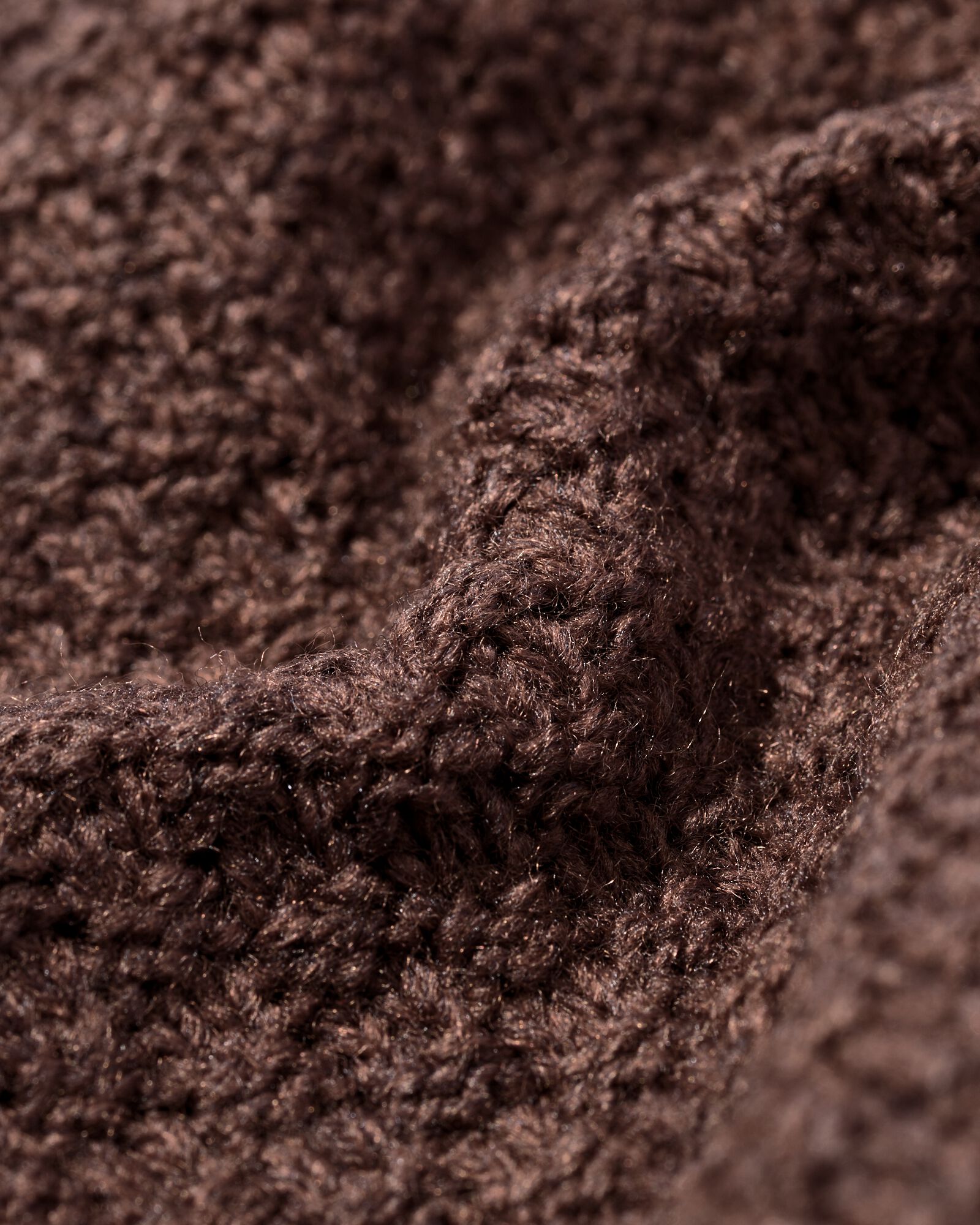damesvest Zelda kabel grofgebreid bruin bruin - 36214570BROWN - HEMA