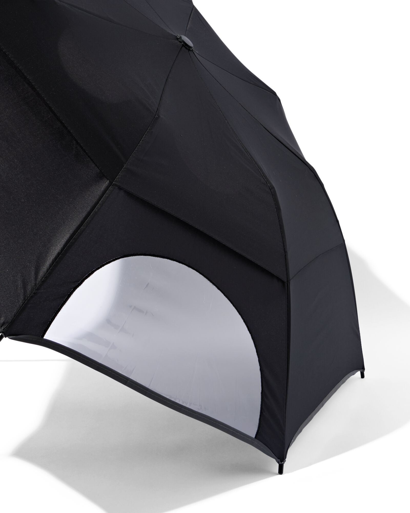 opvouwbare windbestendige paraplu &Oslash;100x45 zwart - 16830013 - HEMA