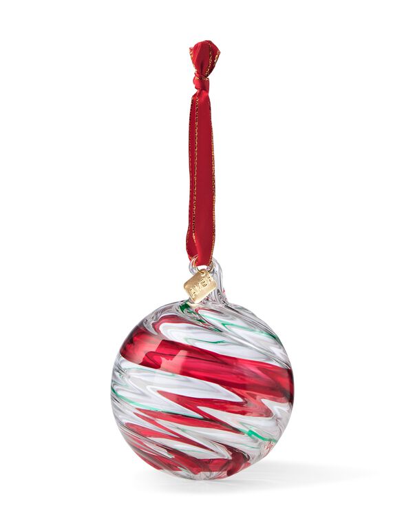 kerstbal ⌀7.5cm glas swirl - 25102034 - HEMA