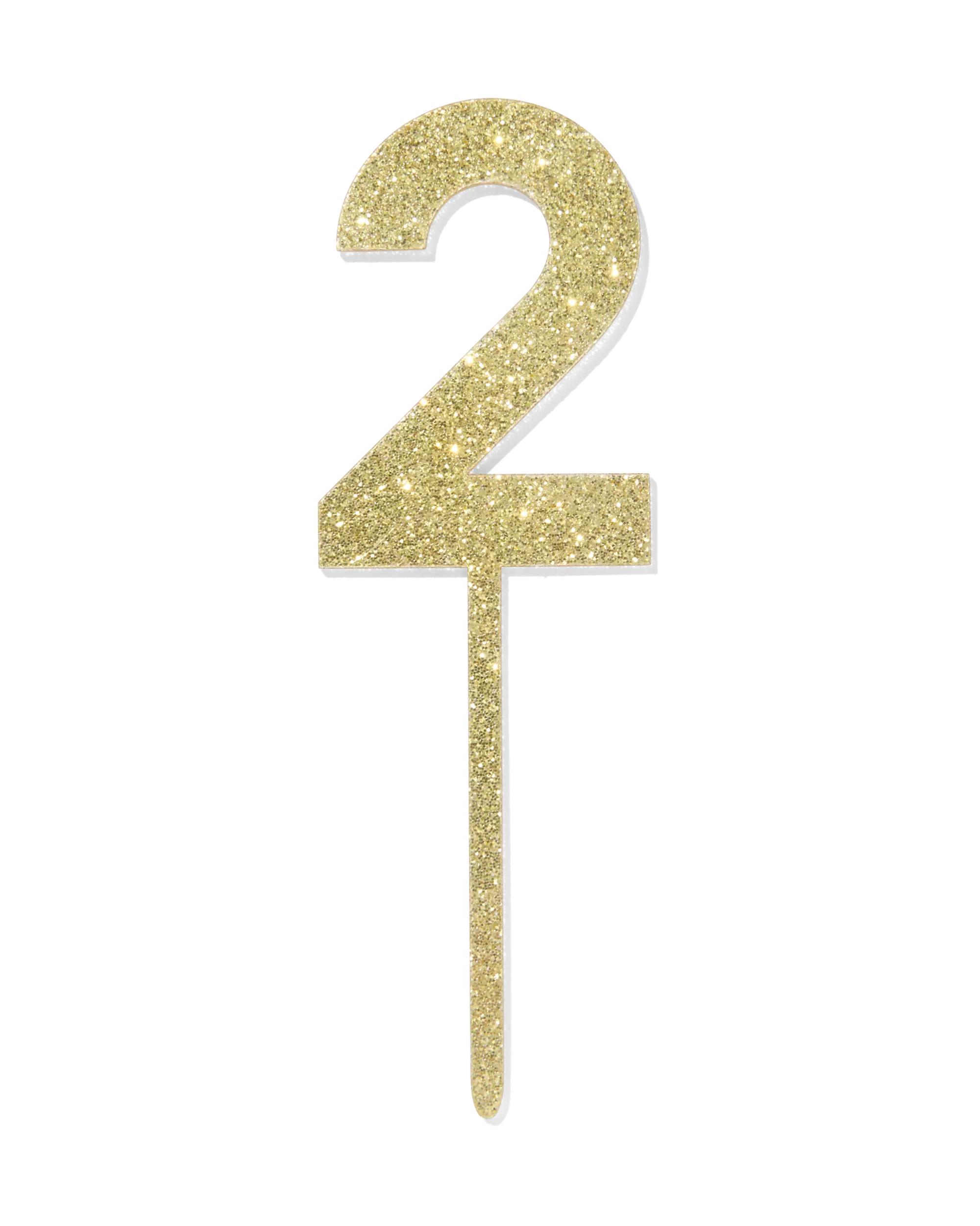 taartdecoratie herbruikbaar cijfer 2