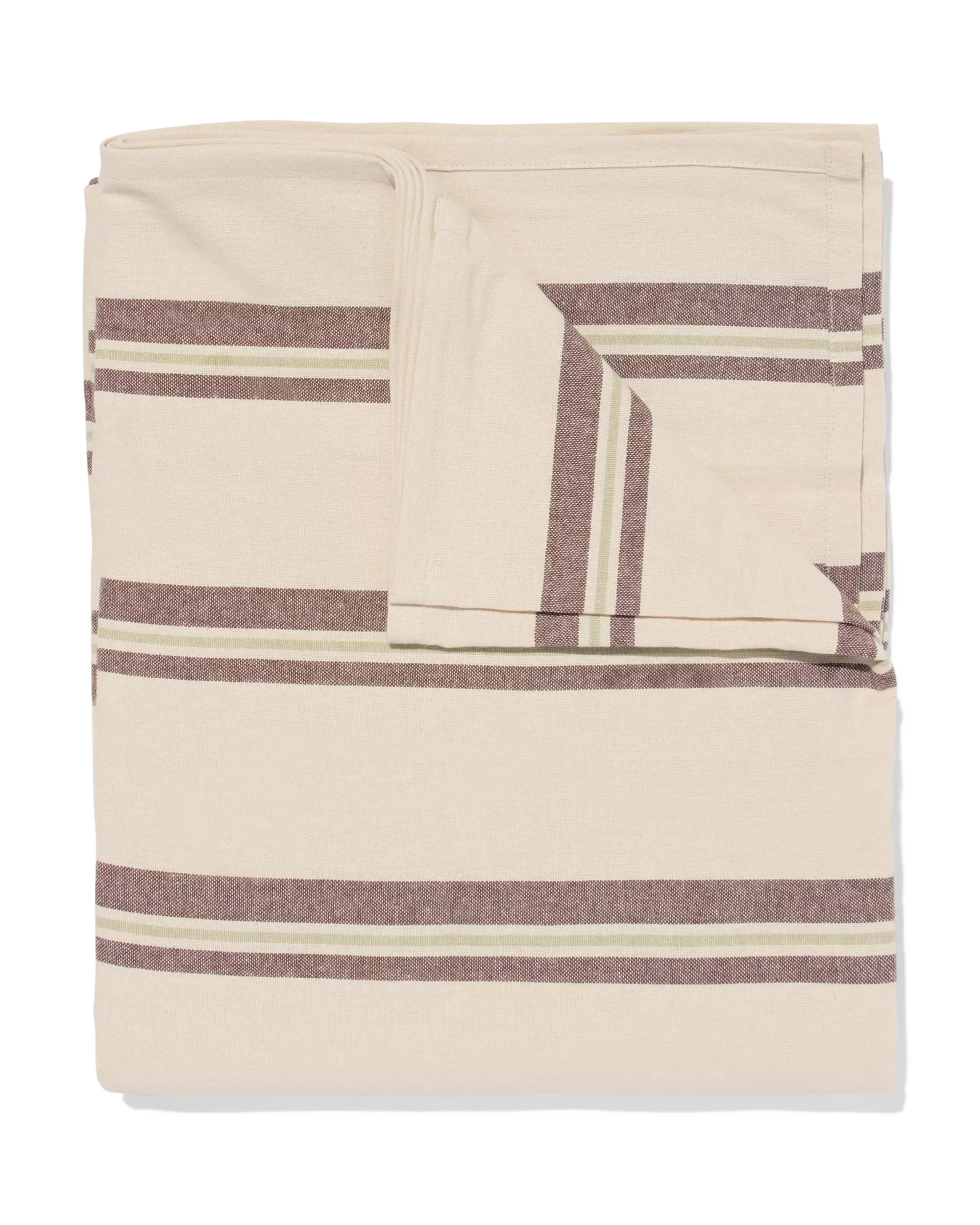 nappe XL 320x145cm coton rayures marron