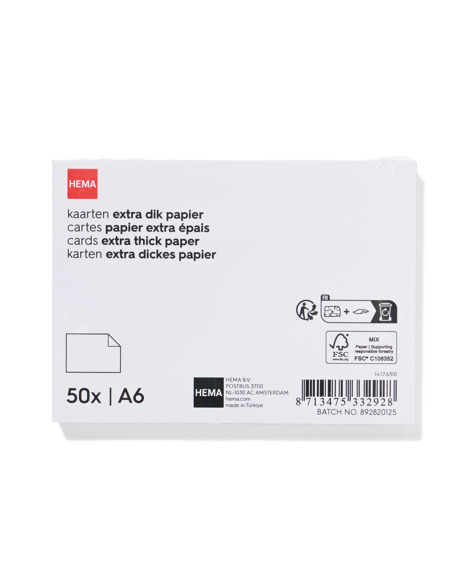 correspondentiekaarten A6 - 50 stuks - 14176310 - HEMA