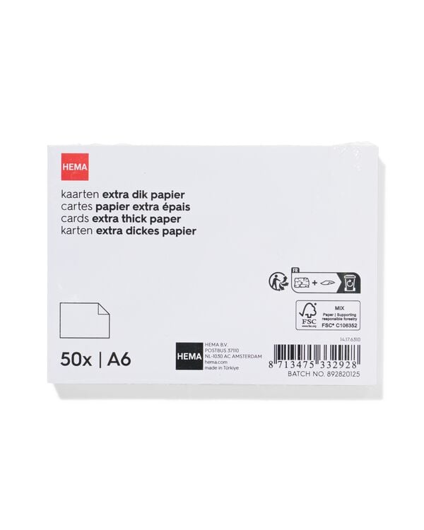correspondentiekaarten A6 - 50 stuks - 14176310 - HEMA