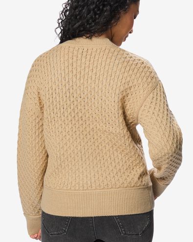 cardigan femme grosse maille beige beige - 36307360BEIGE - HEMA