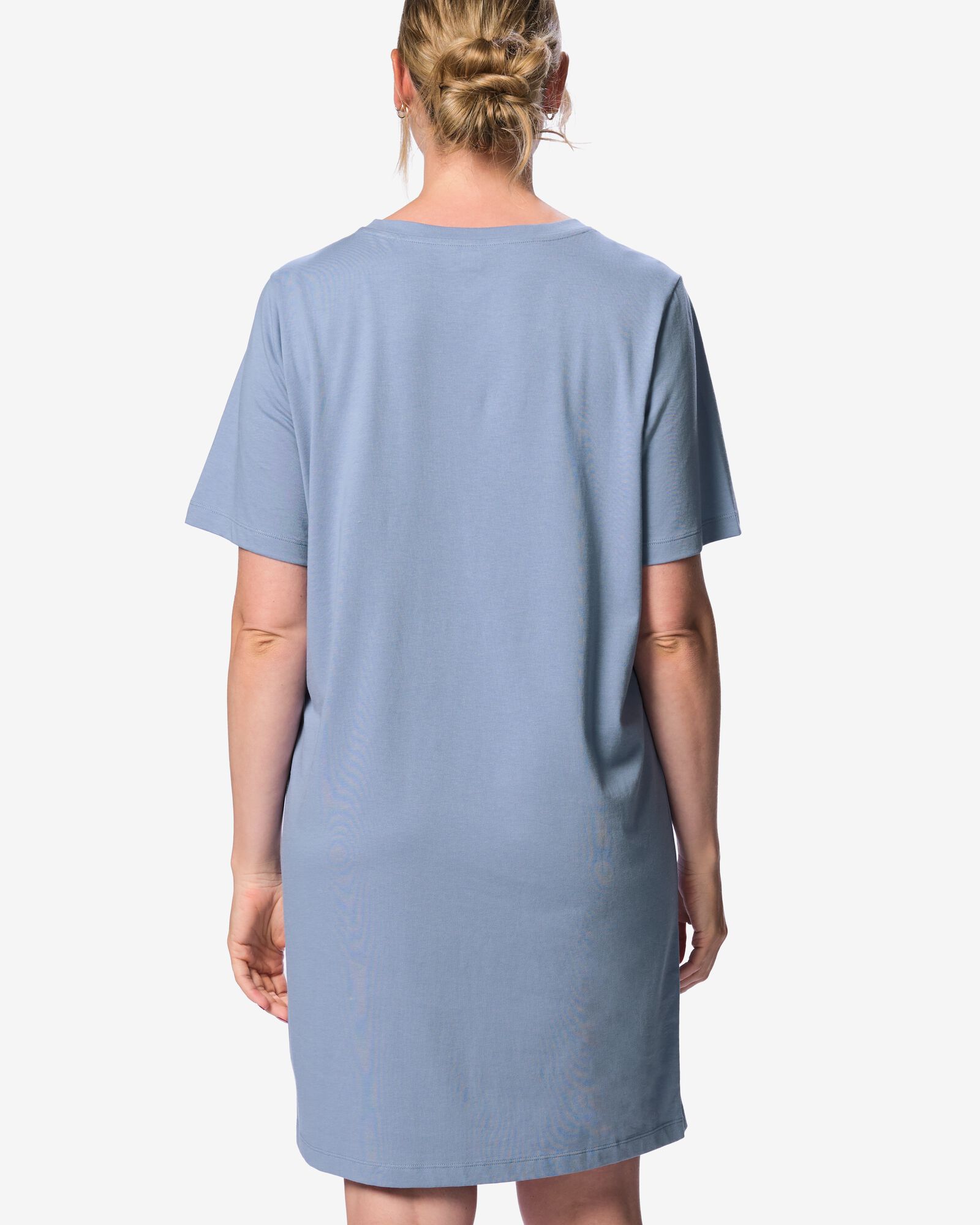 chemise de nuit femme coton bonne nuit bleu bleu - 23401822BLUE - HEMA