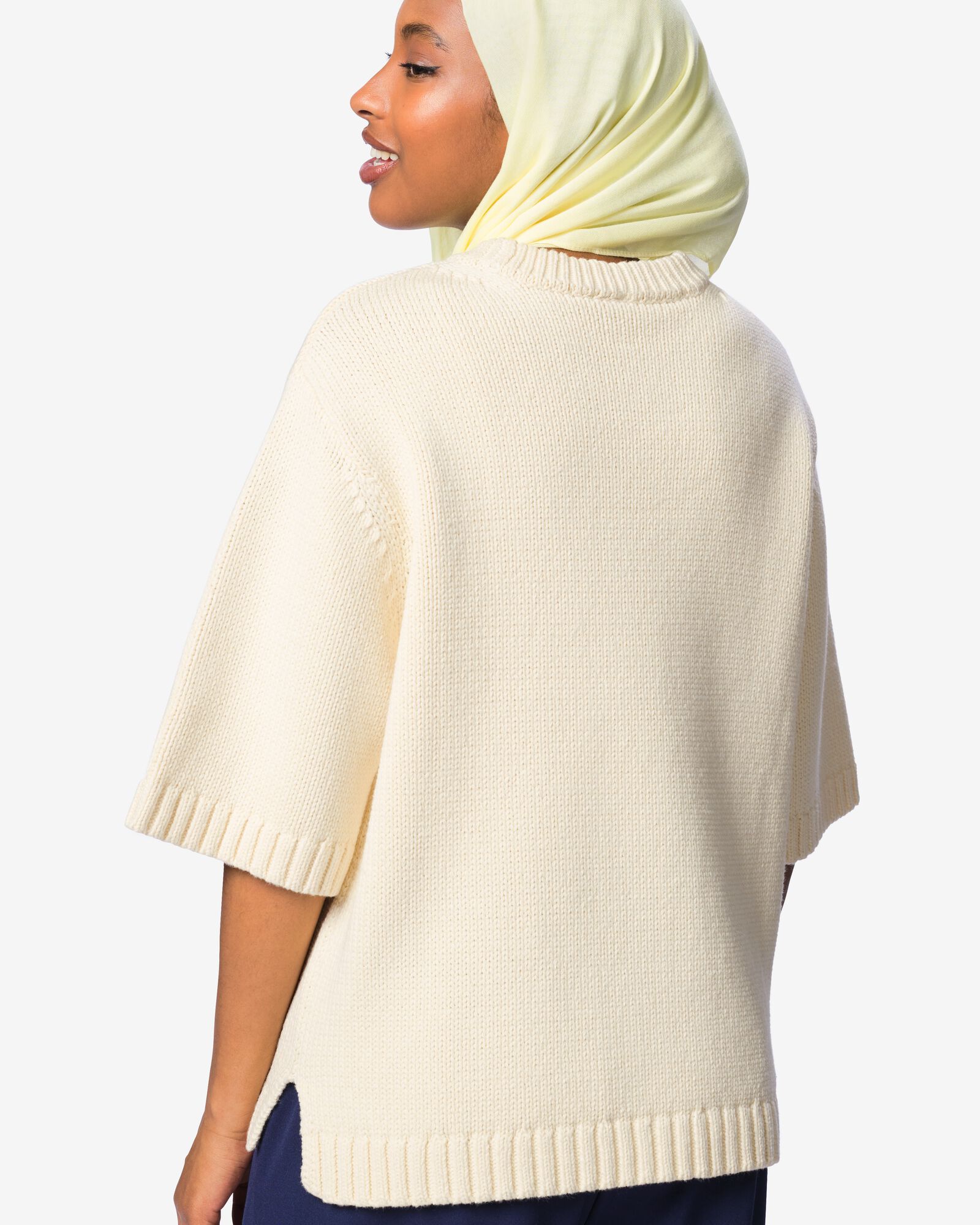 pull femme Nadine maille fine blanc cass&eacute; blanc cass&eacute; - 36213050OFFWHITE - HEMA