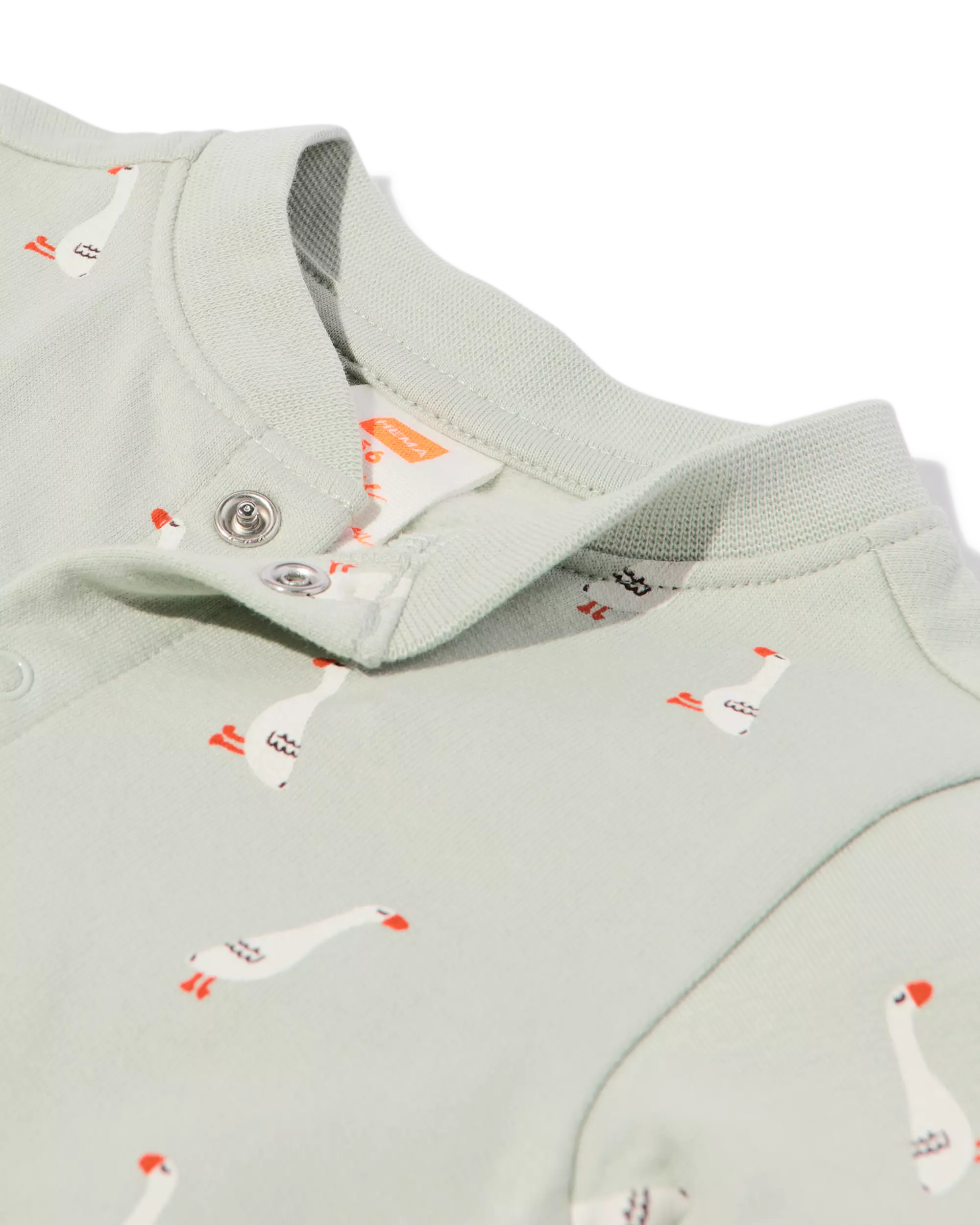 barboteuse bébé tissu molletonné motif oies