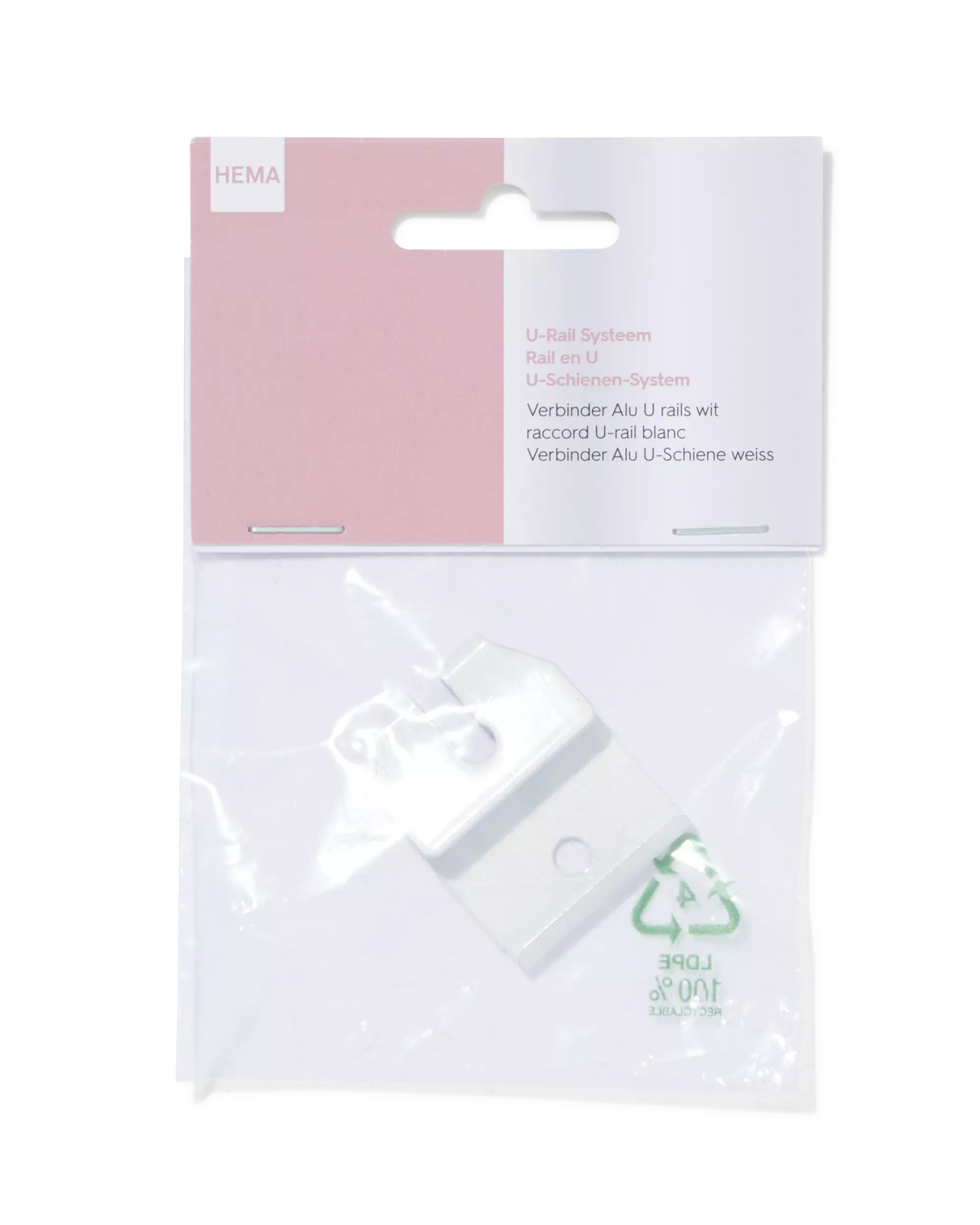 connecteur de rail blanc