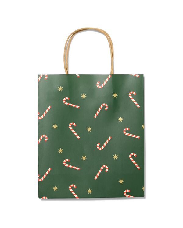 sac cadeau M 29,5x18cm canne de No&euml;l - 25702209 - HEMA