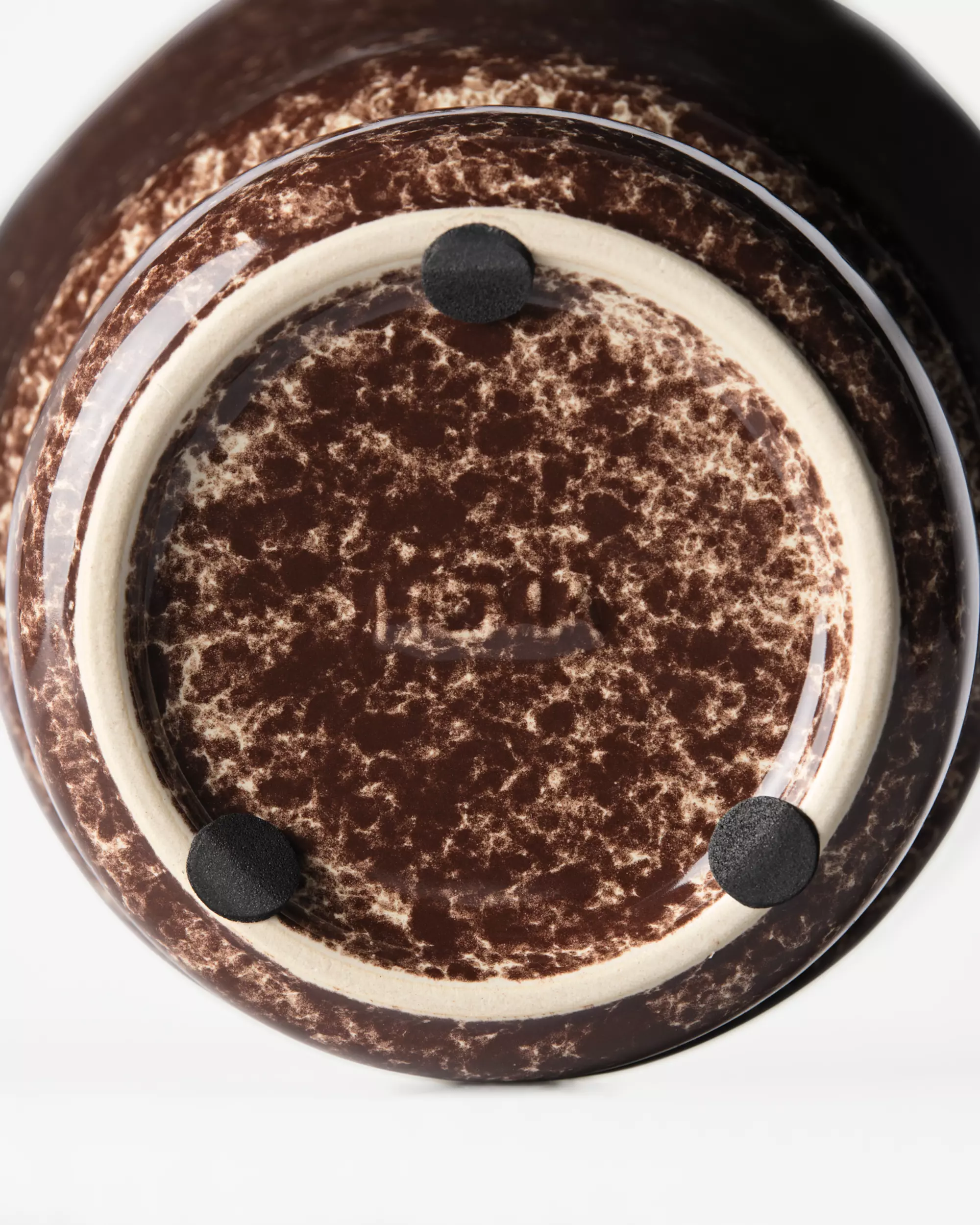 cache-pot ⌀11x12 cm céramique moucheté marron