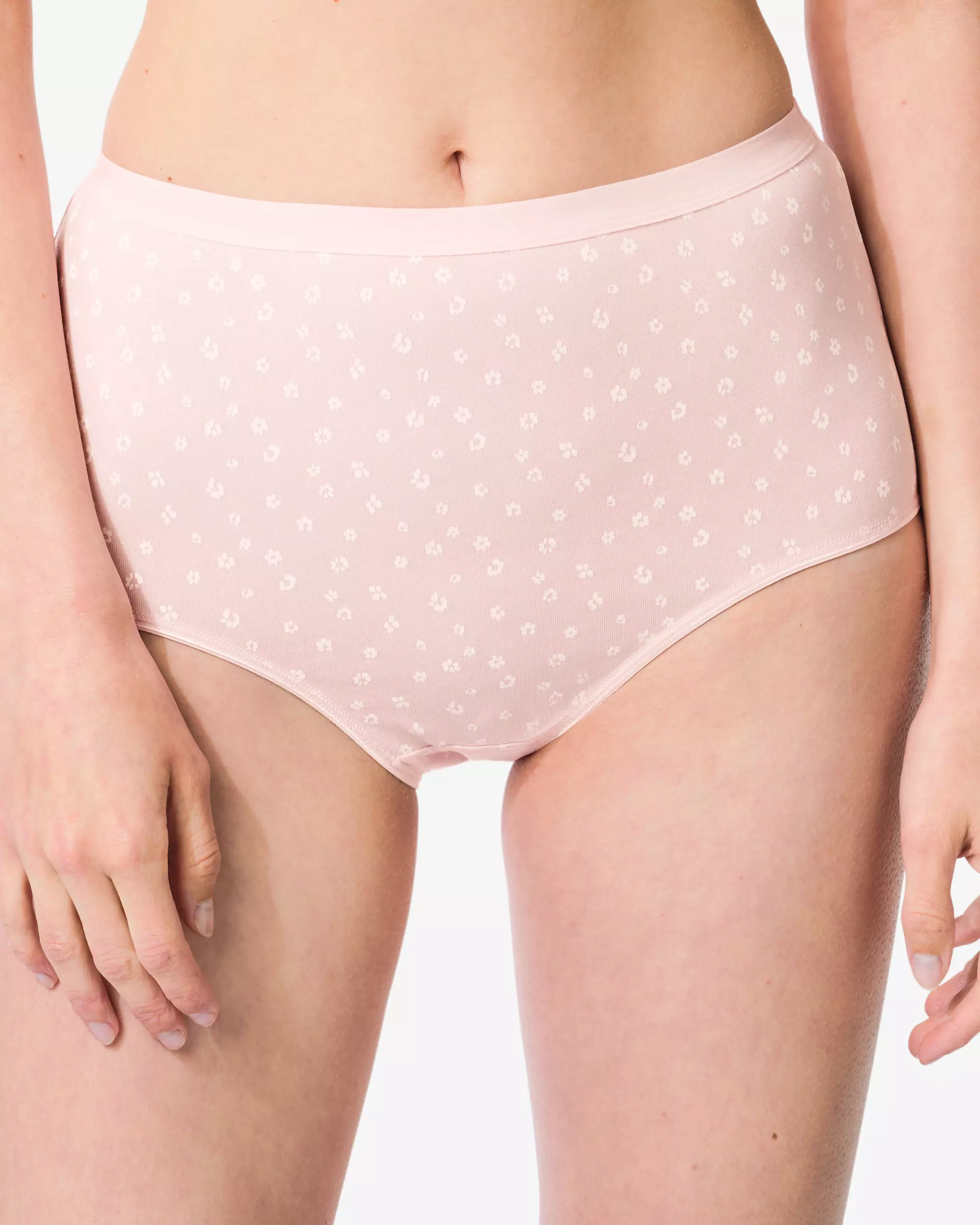 culotte taille haute femme coton fleurs - lot de 2